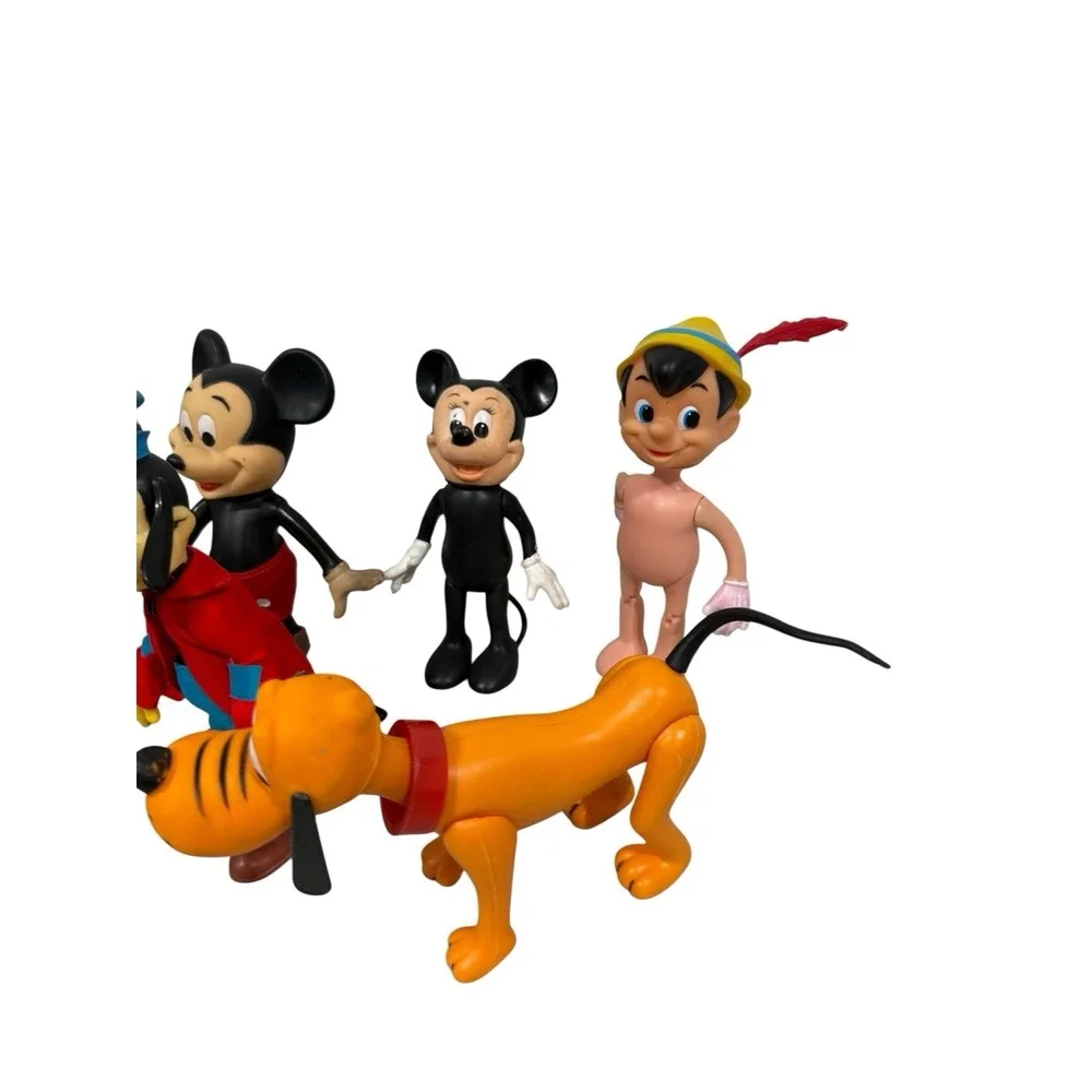 VTG R Dakin Plastic Figures Disney Minnie Mickey Goofy Dumbo Donald 1970's 8